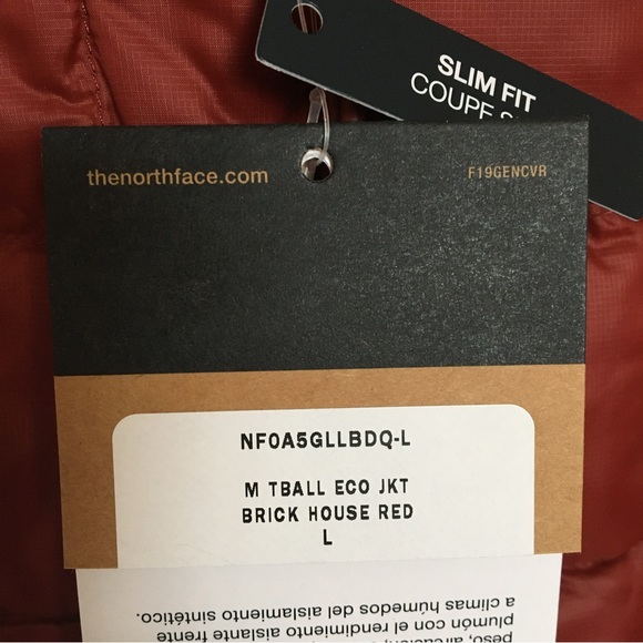 The North Face Men's Thermoball Eco Jacket Size Large Brick House Red - Picture 7 of 7